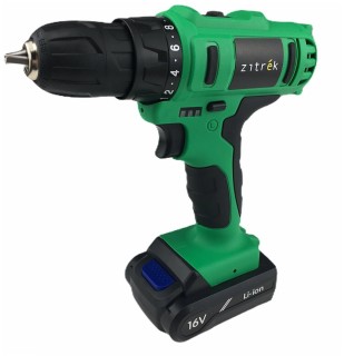 

Дрель Zitrek Greenpower 16-Li (16В Li-ion-2шт, ЗУ, кейс, бита)